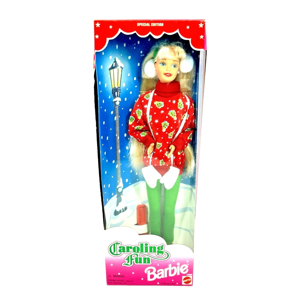 1995 Christmas Caroling Fun‎ Barbie Doll NIB Holiday Ed #13966 Collector Mattel
